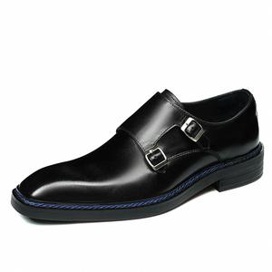 Zapatos de Cuero Repujado Hechos a Mano en China, Modelo 2025, Promocionales, para Hombre, Otoño, Impermeables, con Aumento de Altura, Sin Cordones, Punta Cuadrada - Product Image 1
