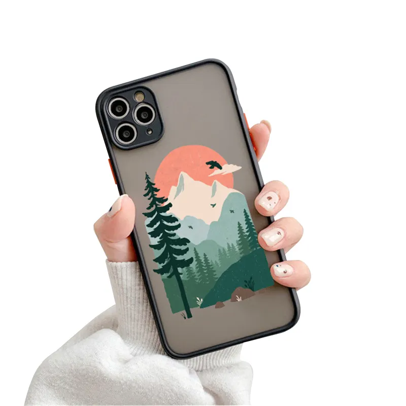 Hand Painted Landscape Sunset Mountain Phone Case For Vivo REALME 6 PRO 7 PRO C11 2021 C15 C12 7i C20 C21 Y83 Pro Silicone Cover