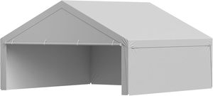 Tenda Carport Portatile per Due Auto, Impermeabile in PVC con Telaio in Acciaio, per Garage, <span class=keywords><strong>Parcheggio</strong></span> <span class=keywords><strong>e</strong></span> Utilizzo come Capanno - Product Image 2