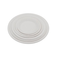 Assiette ronde de 20 cm (8 pouces) en bagasse de canne à sucre 100 % compostable, sans PFAS, biodégradable, en fibre écologique, jetable, pour restaurants et fêtes