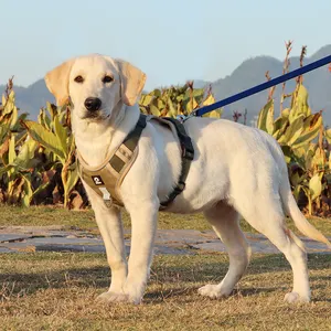 Rompi Taktis Logo Kustom untuk Anjing, Rompi Anjing Bersirkulasi Udara, Harness Keseimbangan, Harness Pendingin Anjing Taktis Reflektif