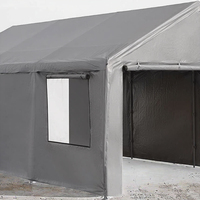 OASIS 12x20 FT, gazebo de jardin moderne et durable en métal, structure en fer, abri pour voiture avec voile enduite de PU