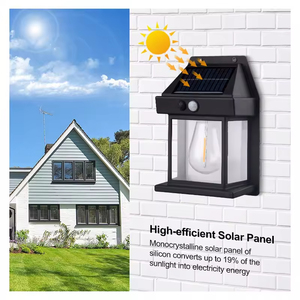 Lampe murale extérieure solaire à LED avec capteur de présence, trois modes d'éclairage nocturne pour jardin, villa, patio - Product Image 2