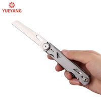 YUEYANG Portable multi-fonctionnel survie réparation couteau de poche Logo personnalisé pliant chasse 420 acier inoxydable pour bricolage