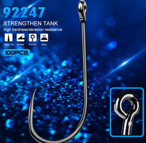 Hameçons Mustad TOPIND en acier à haute teneur en carbone pour usage fluvial, avec nouage à l'aiguille de haute qualité et ligne dorée. - Product Image 2