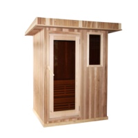 Sauna à vapeur sèche électrique/au feu de bois pour 2 à 8 personnes-Kits de salle de sauna extérieur-Mini sauna avec un grand effet d'isolation thermique