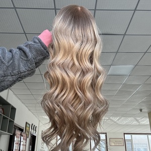 <span class=keywords><strong>Peluca</strong></span> de cabello humano de color <span class=keywords><strong>Sandy</strong></span> Balayage, gorra de lujo, <span class=keywords><strong>peluca</strong></span> Base de seda, cabello humano europeo virgen de lujo, pelucas médicas superiores de seda al por mayor - Product Image 3