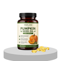 Capsules d'huile de graines de citrouille en gros, marque privée ODM/OEM, source naturelle, complément pour la santé de la prostate et de la vessie pour hommes, certifié Halal, pour adultes