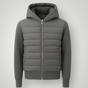 TN giacca ibrida da <span class=keywords><strong>uomo</strong></span> Slim Fit con Zip per la primavera autunno calda imbottita e con maniche in <span class=keywords><strong>lana</strong></span> imbottite - Product Image 1
