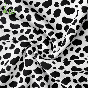 ผ้าถักลายวัวลิเวอร์พูล ผ้าโพลีสแปนเด็กซ์ยืดได้ สำหรับทำที่คาดผมและโบว์ผูกผม - Product Image 1