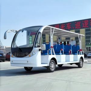 Mini lanzadera eléctrica abierta para 14 pasajeros, autobús turístico personalizado con aprobación CE - Product Image 5