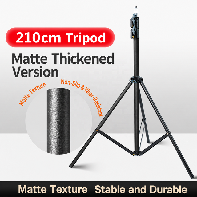 210cm/83in Portable Light Stand Tripod with 1/4'' Screw, Phone Camera Stand for Ring Light, LED Light, Live Streaming