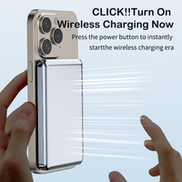 Power Bank Nirkabel 2 in 1 Berkualitas Tinggi, Dapat Dilipat, 10000mah 5000mah, Pengisi Daya Cepat