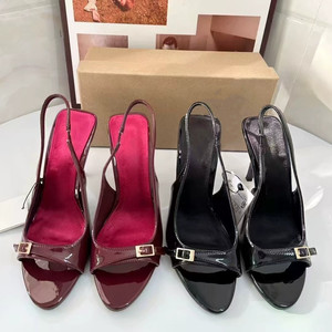 Women Pointed <b>Toe</b> Slingback <b>Heels</b> Sexy Mesh Rhinestone Stiletto Sandals Pumps Sparkly Beaded Evening Party Dress Shoes Black - Product Image 5