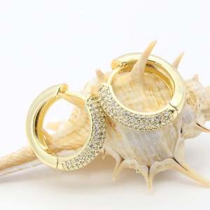 Pendientes grandes de oro de 14K de acero inoxidable de gran oferta, aros para mujer - Product Image 6