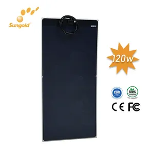 200 W 80 24 V 24 Mono Volt 260 320Watt W 12V Monocristalino Semi-Flexível de Fibra de Vidro Preto painel Solar flexível Para O Fuzileiro Naval