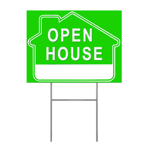 24 "X 18" <span class=keywords><strong>Venta</strong></span> <span class=keywords><strong>de</strong></span> bienes raíces Letreros <span class=keywords><strong>de</strong></span> Casa Abierta <span class=keywords><strong>de</strong></span> patio <span class=keywords><strong>de</strong></span> doble cara con estacas <span class=keywords><strong>de</strong></span> metal H - Product Image 5