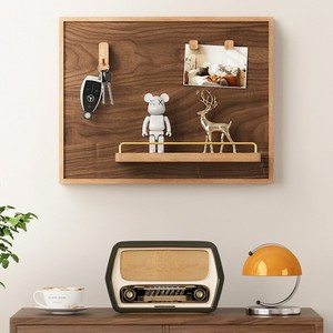 Wooden <b>Wall</b> Shelf Solid Wood Rectangle Multipurpose <b>Storage</b> Bedroom Living Room Bathroom <b>Hanging</b> Decorative Cover - Product Image 4