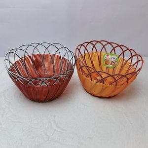 Cestas de Alambre Redondas Naranja Rojo para Alimentos, Uso en Cocina, Serie 60 - Product Image 2
