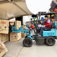 Mini pala gommata elettrica del motore della batteria della pista compatta agricola portatile