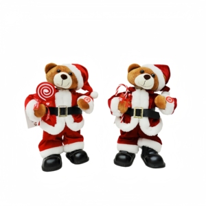 Decoración <span class=keywords><strong>Navideña</strong></span> de Plástico Hecha a Mano con Forma de Animal, Oso, Papá Noel, Regalo Creativo para las Fiestas, Música <span class=keywords><strong>Navideña</strong></span>, Baile, Suave y Personalizado - Product Image 1