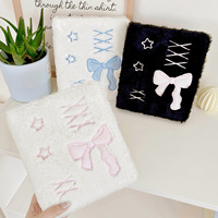 Album photo en peluche avec nœud rose et broderie étoile pour collectionner les photos