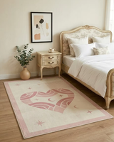 Tapis en laine et fourrure 0113 pour salon moderne de luxe, vert rouille beige, design abstrait artistique tufté, doux, moelleux, antidérapant, adapté aux animaux domestiques