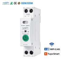 Disjoncteur intelligent monophasé CKYECL 63A 1P+N Mini-interrupteur WiFi MCB avec mesure de puissance kWh, relais temporisé, capacité de coupure, rail DIN, prépayé