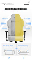 VANBOW Chaise de jeu ergonomique avec support lombaire Fauteuil de bureau inclinable style course pour PC/Esports Chaise d'ordinateur en mousse haute densité