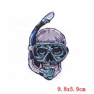 도매 아이언 온 자수 패치, 바이커 스컬 오토바이 자수 배지 동물 고릴라 자수 와펜, 자켓/청바지용 - Product Image 2