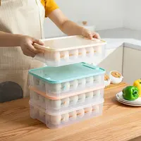 24 شبكة البيض سعة كبيرة حامل للثلاجة المنزلية البيض الطازج صندوق تخزين للثلاجة متعدد طبقة الدجاج البيض تخزين