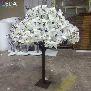 Árbol de Orquídeas Phalaenopsis Blanco Personalizado LEDA de 100 cm, Centro de Mesa para Cumpleaños, Decoración para Bodas y Fiestas, Árbol de Flores para el Día de San Valentín - Product Image 1