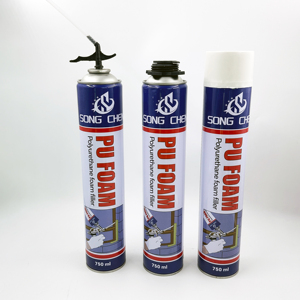 <span class=keywords><strong>Mousse</strong></span> isolante <span class=keywords><strong>expansive</strong></span> en polyuréthane ignifuge de type pistolet B2 de 750 ml pour l'installation de fenêtres et de portes en construction, rendement élevé - Product Image 1