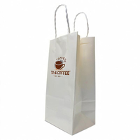 Sacs en papier de luxe pour café, boutique de pâtisserie, logo personnalisé, couleur rose, gobelets à café, emballage, sac en papier pour café 750 ml