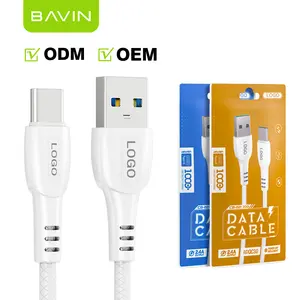 Быстрый зарядный Usb-кабель BAVIN, зарядное устройство Android IOS Micro Type-c сотовый телефон, кабель для передачи данных CB221