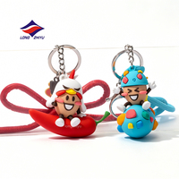 Longzhiyu 20 ans, porte-clés anime 3D personnalisé, porte-clés 2D et porte-clés en PVC caoutchouté, porte-clés mignon et coloré pour voiture, sac et cadeau