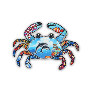 ของที่ระลึกปูแคริบเบียน ของตกแต่งชายหาดหลากสีสัน ของประดับตกแต่งชายฝั่งเขตร้อน ของขวัญสำหรับร้านค้าท่องเที่ยว ร้านค้ารีสอร์ท - Product Image 2