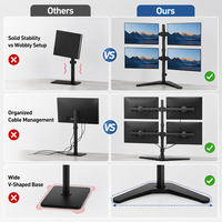 Support double moniteur et support pour ordinateur portable 49 pouces, support double écran LCD, support rotatif mural pour gaming ROG, meuble TV