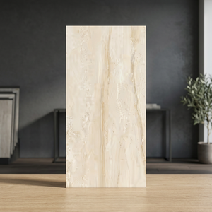Azulejos de porcelana cerámica Dyna Beige 800x1600mm con líneas doradas, diseño de mármol de alto brillo para pisos de proyectos de lujo. - Product Image 3