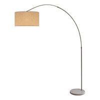 Lampe sur pied Aisilan de style moderne et luxueux avec finition en marbre, flexible, pour salon et chambre, avec arche incurvée