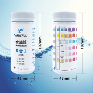 Tiras de prueba para acuario Vansful 6 en 1, 100 unidades, detección de calidad del agua para peceras - Product Image 2