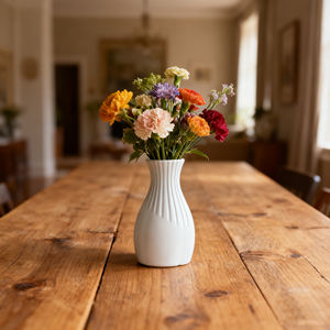 Florero <span class=keywords><strong>de</strong></span> Plástico Ligero y Duradero con Diseño Moderno <span class=keywords><strong>de</strong></span> Nervaduras Superiores, Ecológico, para Decoración del Hogar - Product Image 1