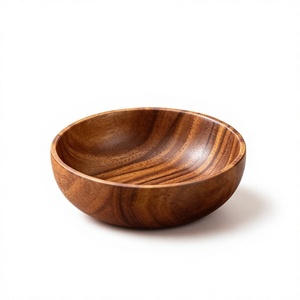 Bol en bois fait main, design minimaliste, bois brut, artisanat pour servir les aliments, cadeau, vaisselle, bols à fruits, taille personnalisée. - Product Image 1