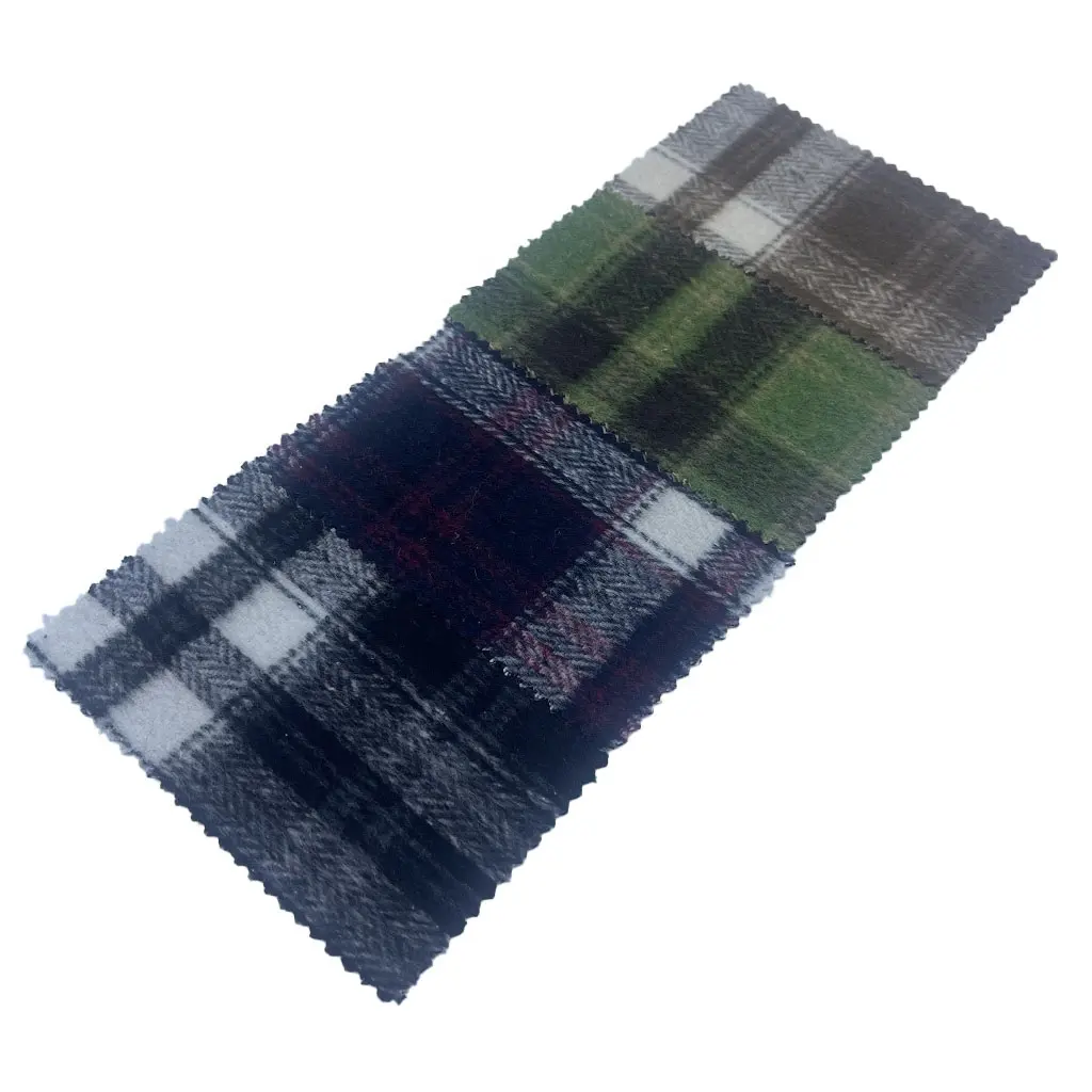 Fabric Manufacturing Woven Jacquard Plush Plaid Herringbone Tweed Wool/Polyester Fabrics of Clothing 2758