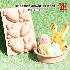 Nouveau en stock : Moule à gâteau en <span class=keywords><strong>silicone</strong></span> jetable Lapin de Pâques, couleur <span class=keywords><strong>macaron</strong></span>, <span class=keywords><strong>pour</strong></span> outils de pâtisserie, moules à gâteau amusants <span class=keywords><strong>pour</strong></span> fêtes - Product Image 4