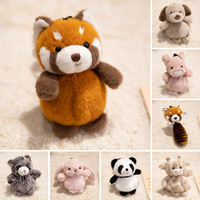 Mignon chat porte-clés Panda pendentif décompresser peluche Animal porte-clés sac à dos voiture suspendus poupée accessoires ornement cadeaux