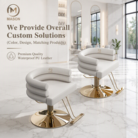 Fauteuil de Barbier Inclinable en Cuir PU avec Structure en Acier pour Salon de Coiffure Traditionnel Mason, Idéal pour les Salons Féminins