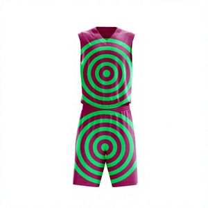 Ensemble d'uniformes de basketball pour hommes de qualité supérieure en gros pour adultes - 100% polyester, séchage rapide, respirant, sans manches, sports d'équipe - Product Image 1