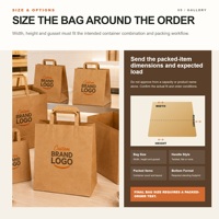 Sac en papier à fond large pour plats à emporter, en papier kraft blanc, pour distributeurs de services de restauration rapide, approvisionnement en gros pour marques de restauration rapide