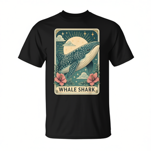 Camiseta con diseño de carta del tarot de Tiburón Ballena, unisex, talla mediana para adultos, diseño gráfico con estampado de animales marinos - Product Image 2